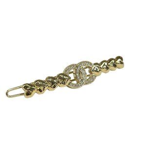 Chanel Barrette CC Logo Gold Clear Shoulder Bag Gold X Clear